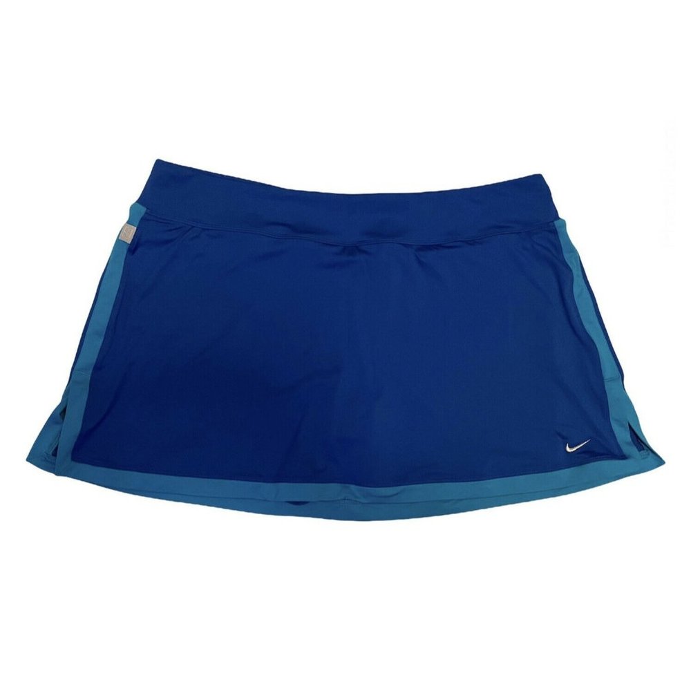 Nike Dri-Fit Womens tennis golf Skort Blues Logo size 1X